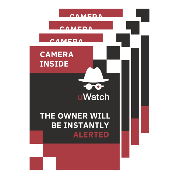 uWatch Security Sticker - ''Camera Inside'' x4